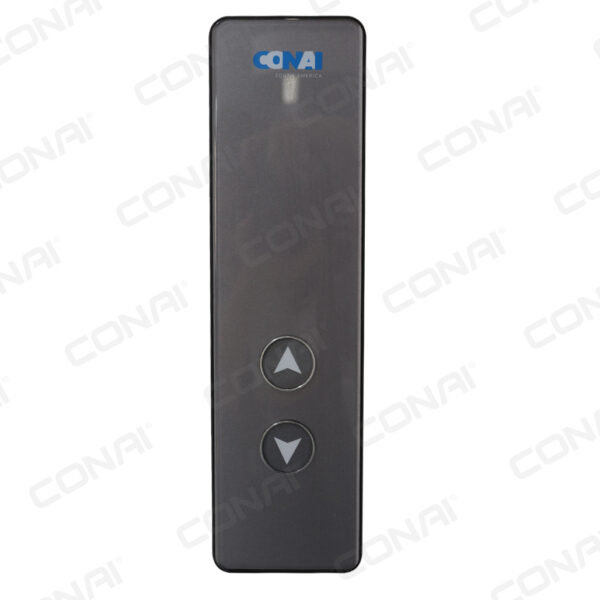 Botoeira de elevador com 2 botões clipper e painel digital COR CINZA 338X94mm