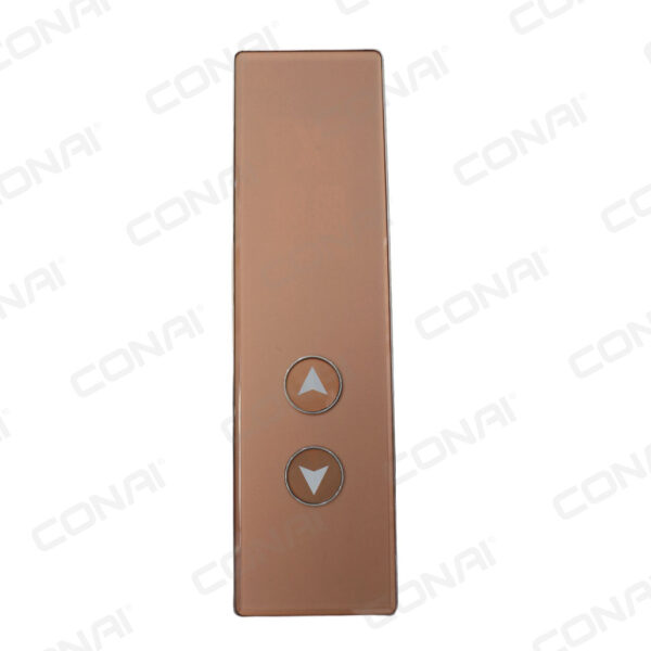 Botoeira de elevador com 2 botões clipper e painel digital COR SALMÃO 338X94mm