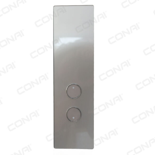 Botoeira de elevador com 2 botões clipper e painel digital COR Cinza 320x90mm